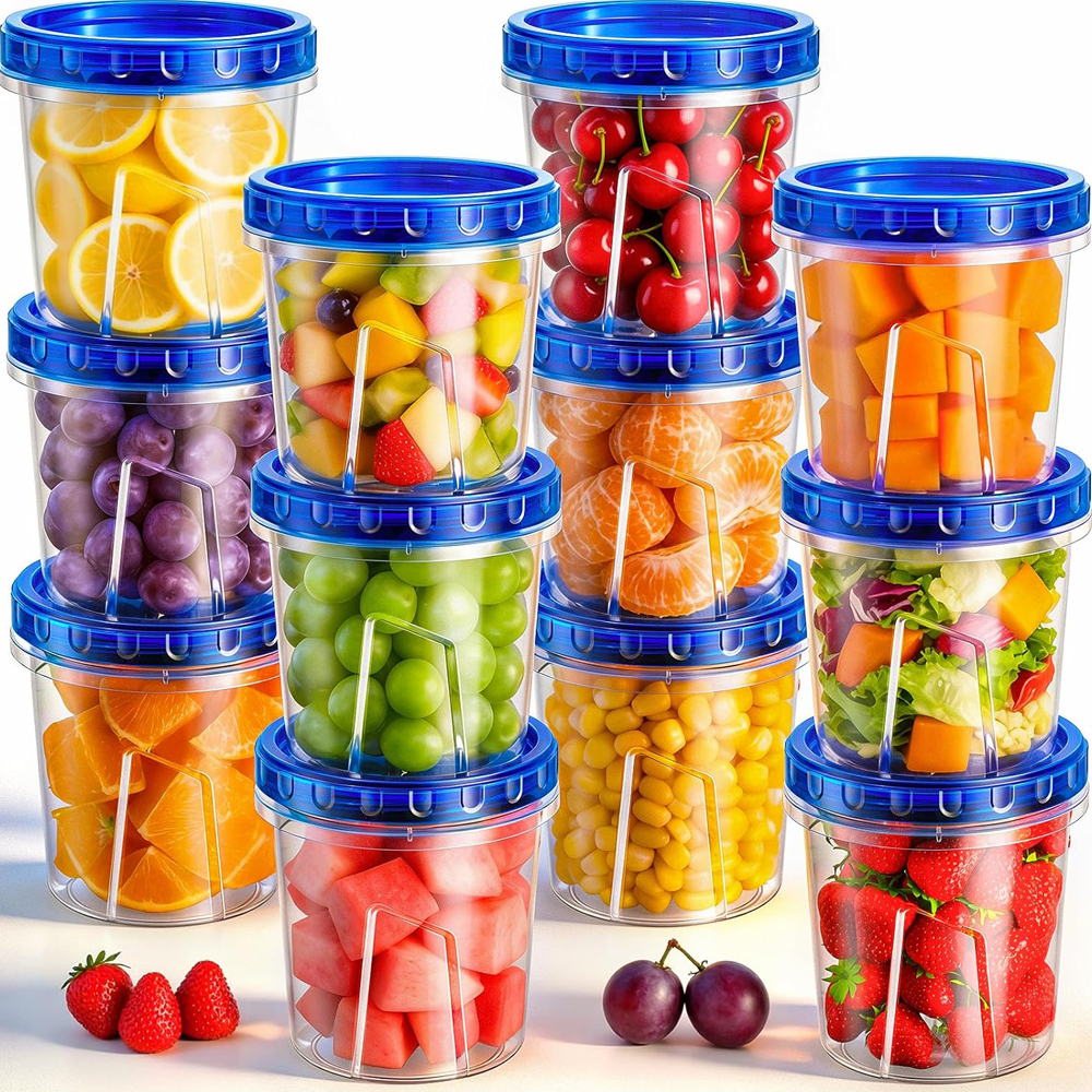 Meal Prep Food - Freezer Storage Containers Airtight Plastic Food