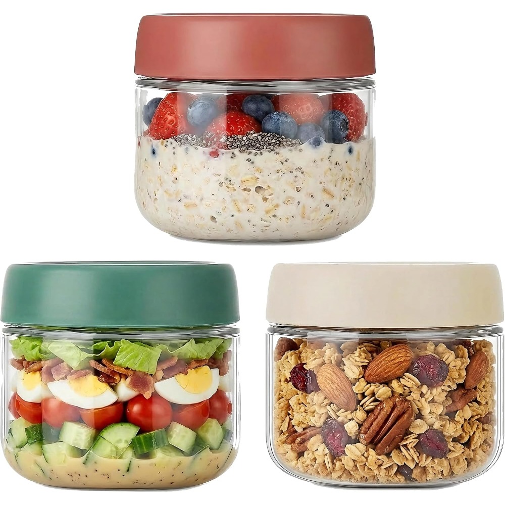 3 Pack 10oz Glass Jars with Sc - Meal Prep Food 리뷰 및 가격