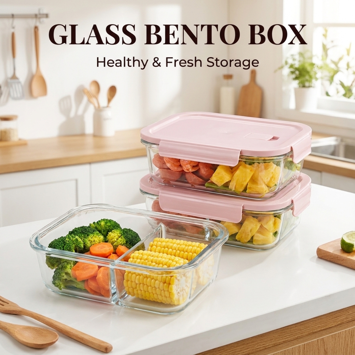 Cute Pink Glass Meal Prep Cont - Meal Prep Healthy Lunch 리뷰 및 가격