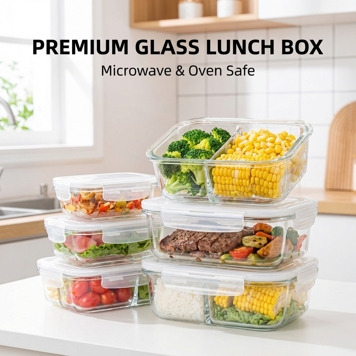 High Borosilicate Glass Lunch  - Meal Prep Healthy Lunch 리뷰 및 가격