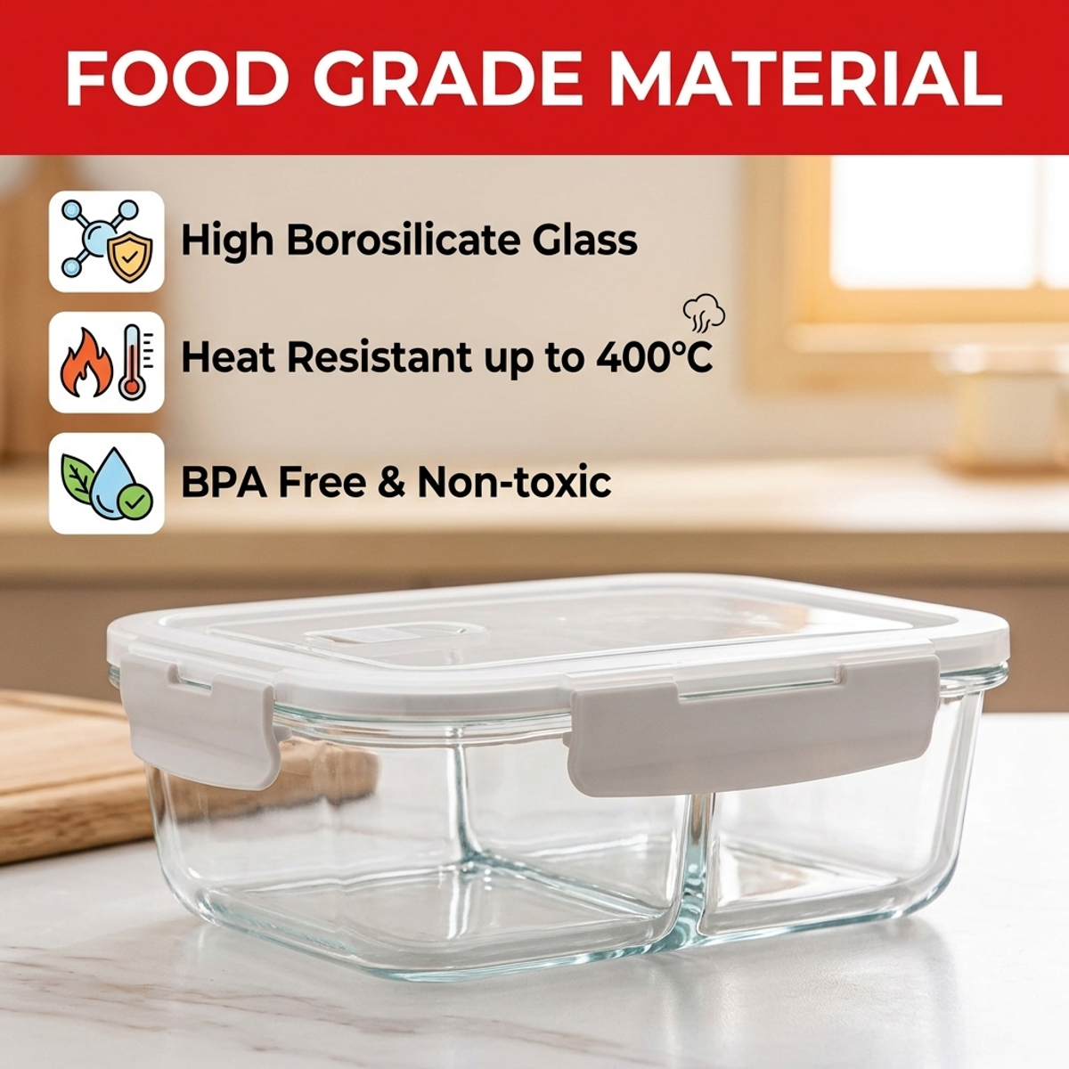 High Borosilicate Glass Lunch  - Meal Prep Healthy Lunch 리뷰 및 가격