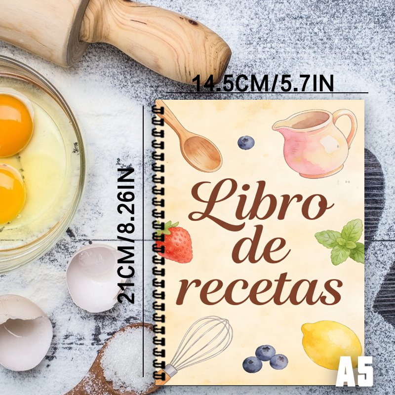 A5 Paper Spanish Recipe Book,  - Meal Prep Recipes Healthy 리뷰 및 가격
