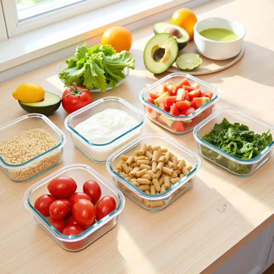 16oz Square Glass Food Storage - Meal Prep Food 리뷰 및 가격