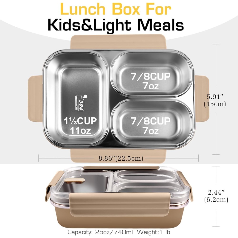 Stainless Steel Lunch Box, 3 C - Meal Prep Healthy Lunch 리뷰 및 가격