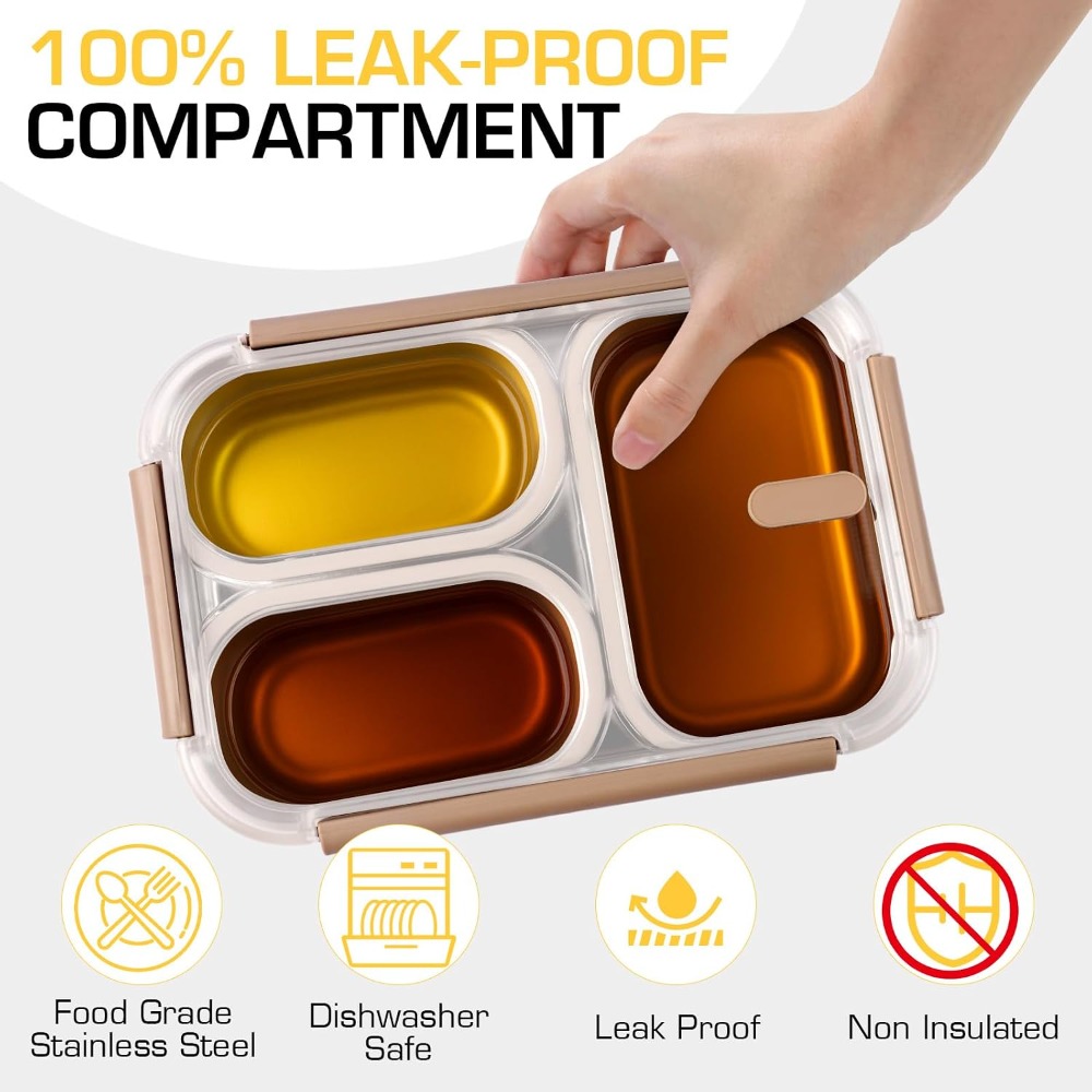 Stainless Steel Lunch Box, 3 C - Meal Prep Healthy Lunch 리뷰 및 가격