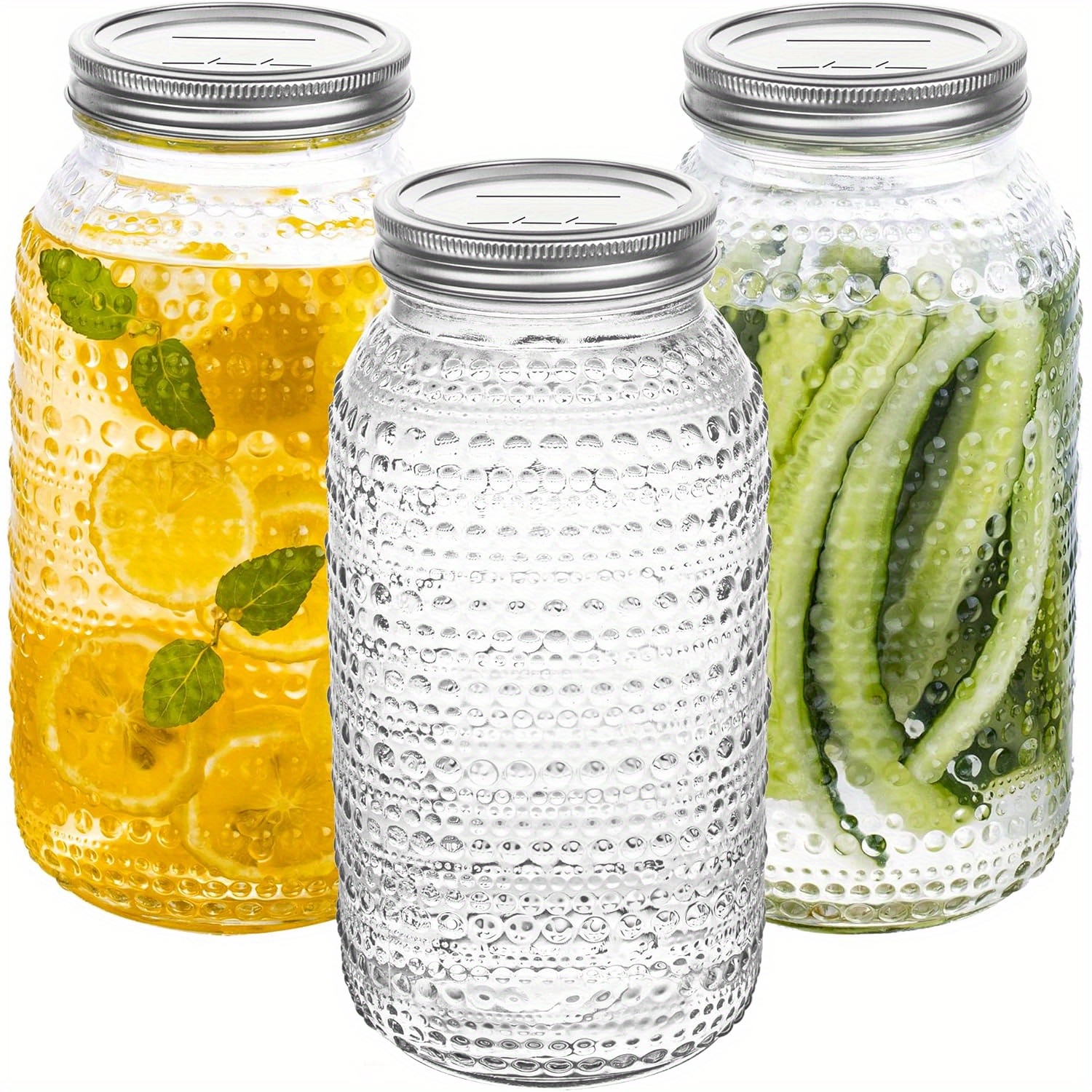 3pcs Mason Jars 64oz with Lids - Meal Prep Meal Ideas 리뷰 및 가격