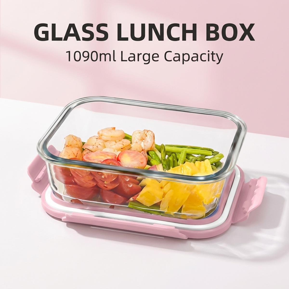 Portable Pink Glass Meal Prep  - Meal Prep Healthy Lunch 리뷰 및 가격