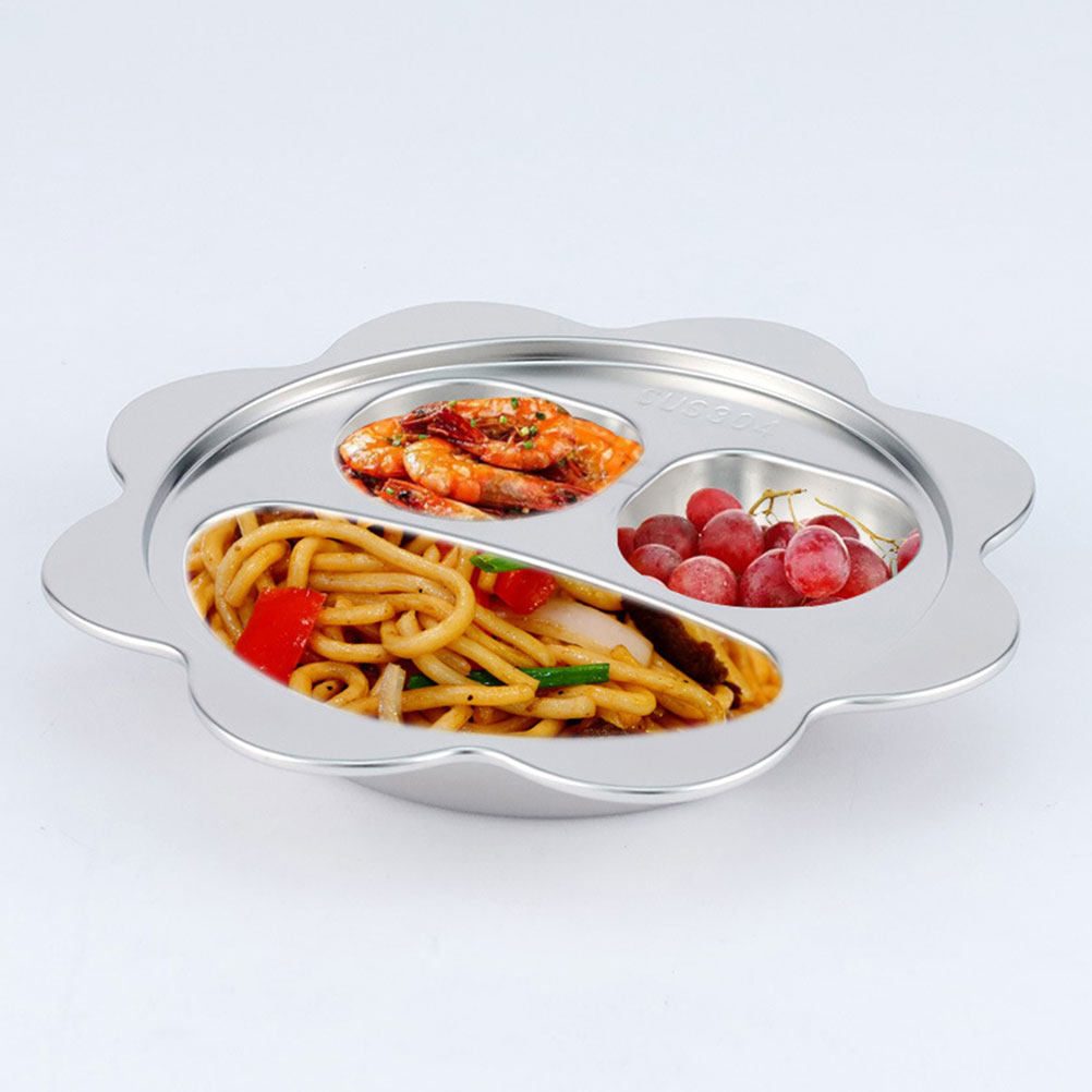 Stainless Steel Divided Plate  - Meal Prep Food 리뷰 및 가격