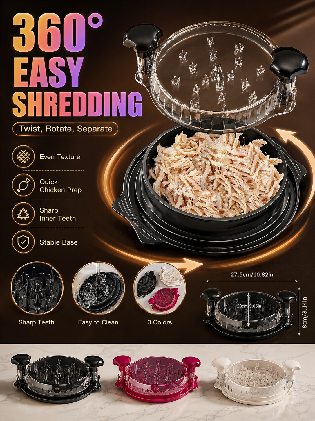 Multifunctional Chicken Shredd - Meal Prep Manual 리뷰 및 가격